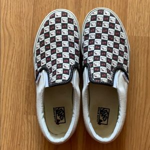hello kitty X vans slip-ons